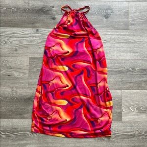 Vibrant Halter Neck Dress